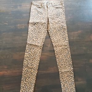 H&M Skinny Leopard Print Jeans - Size 8
